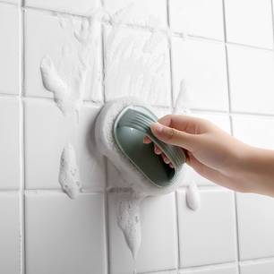Household Plain Handle Cleaning Brush, Decontamination Sponge Wipe Bathroom Toilet Tile Cleaning Brush, Kitchen Brush