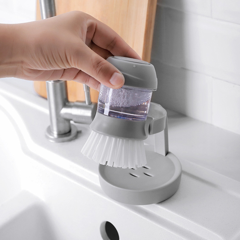 1pc Hydraulic Brush Pot Brush Function Long Handle Dish Brush Cleaner