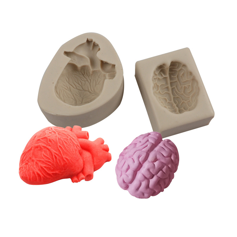 Halloween Silicone Mold For Organ Heart Brain And Cake - Temu
