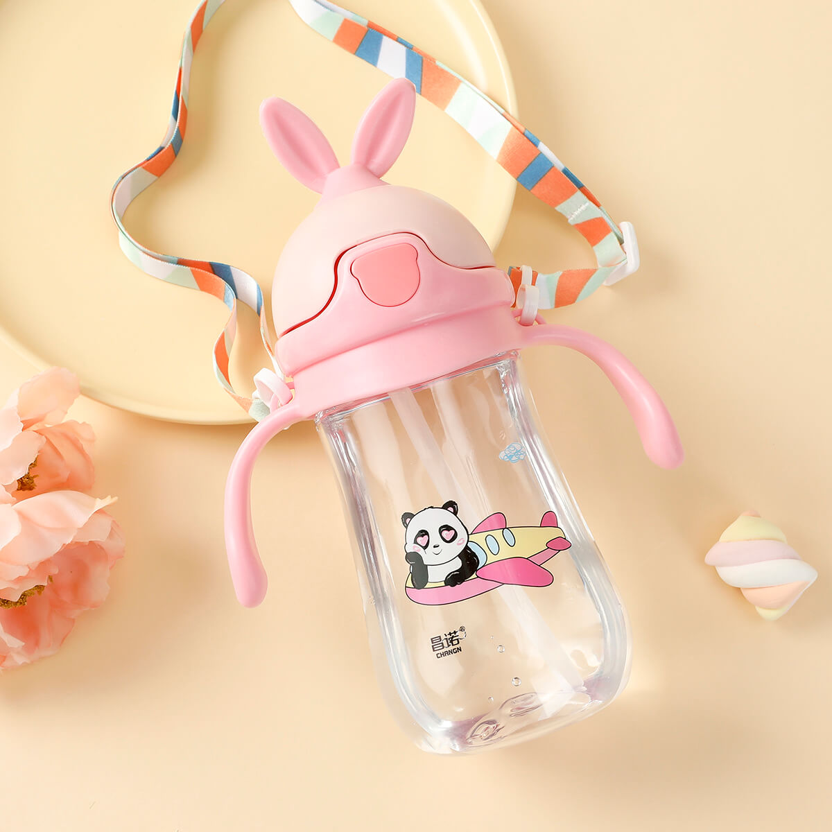 Cute Straw Cup Children's Cartoon Water Cup Kindergarten - Temu