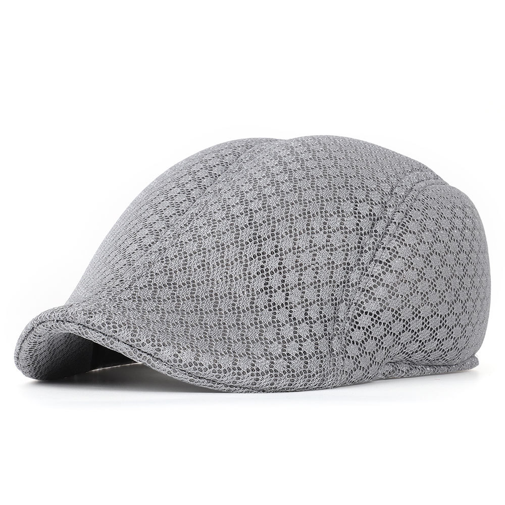 Solid Cutout Mesh Beret - Temu