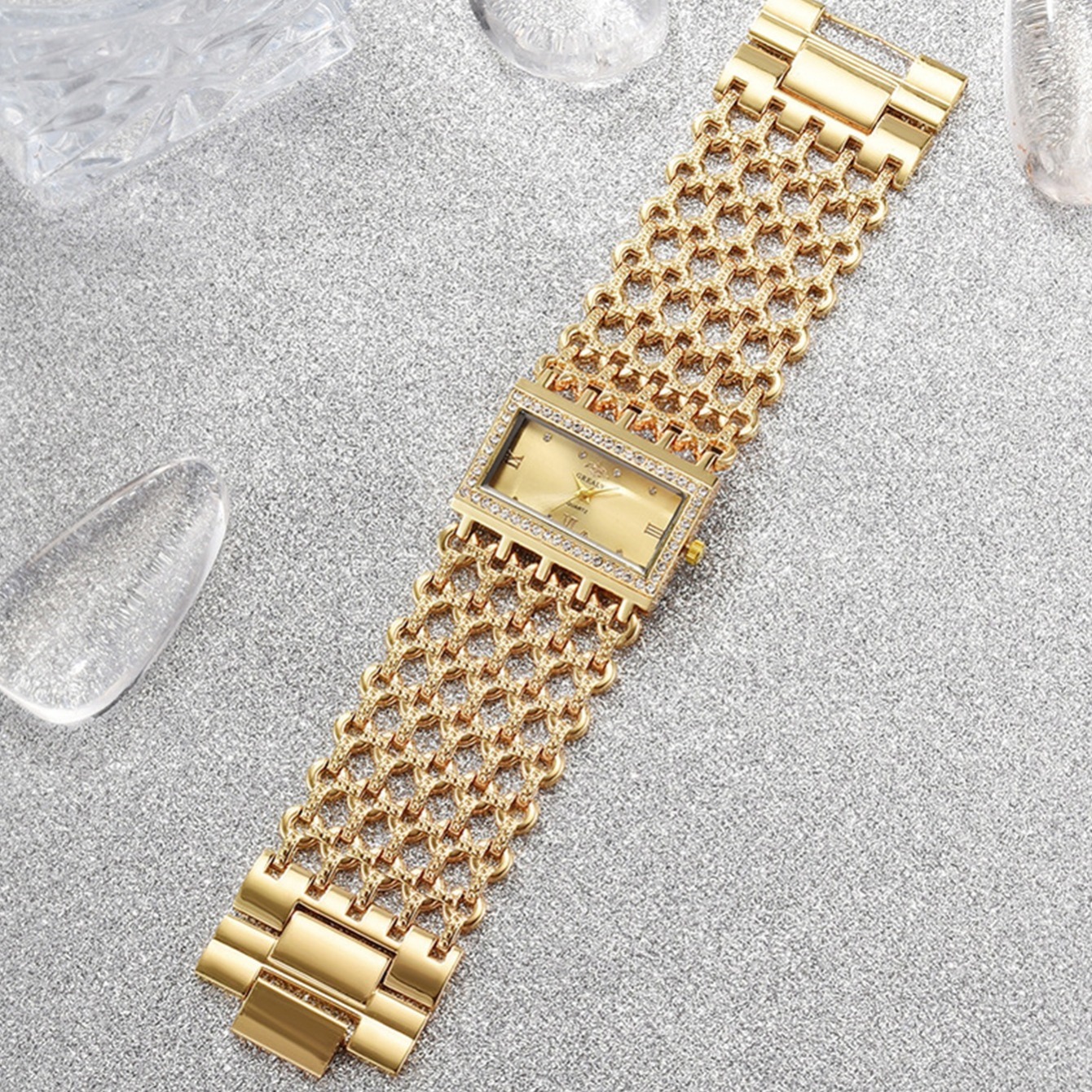 Comprar Reloj cuadrado pequeño para mujer, resistente al agua, edición  Tide, cristal de diamante, Popular, moda de lujo, novedad de 2023