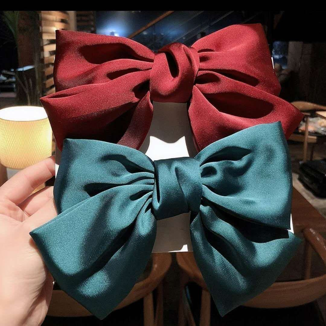 Levao Big Large Satin Bow Hair Clip For Women Girls Long Ribbon