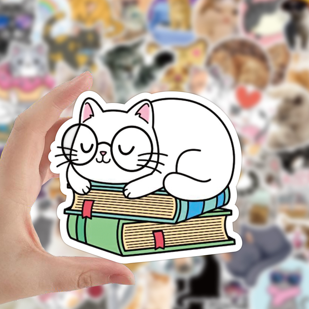 Cute Cartoon Cat Stickers - Temu Finland