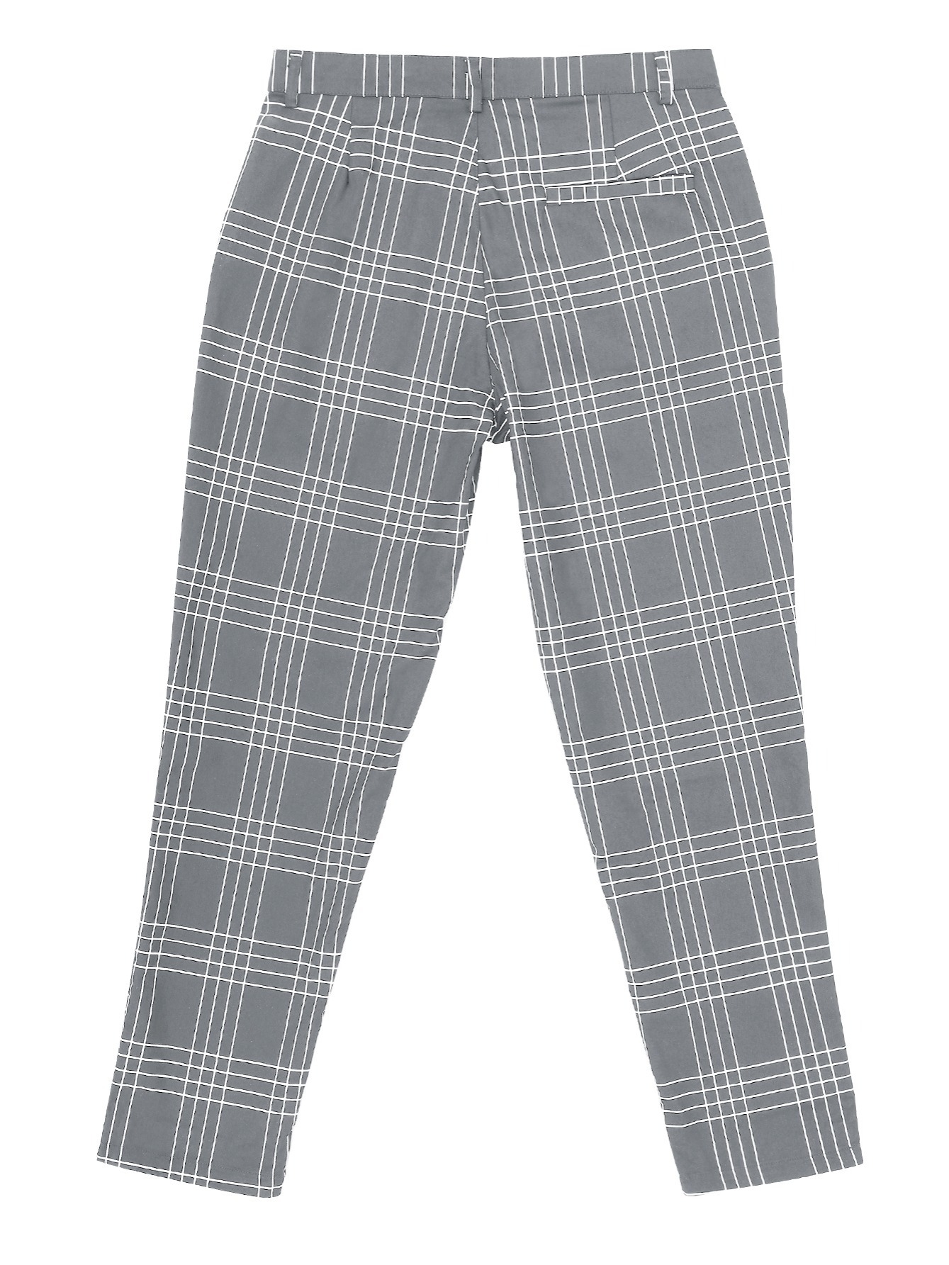 Men's Checkered Stretch Slim Pants - Temu