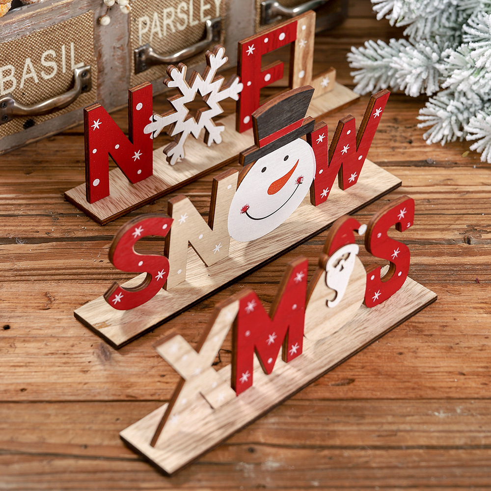 Wooden Letter Decoration Christmas Table - Temu