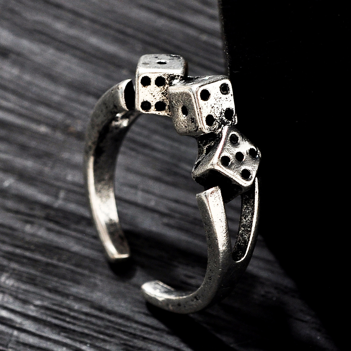 Men's 70s Vintage Diamond Dice Ring