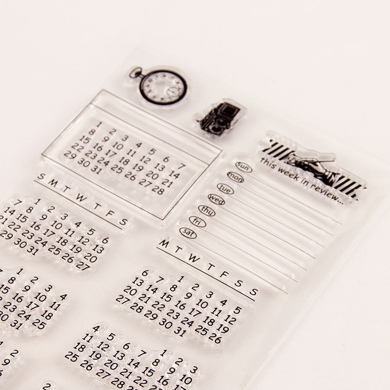 Calendar Transparent Silicone Stamp - Temu