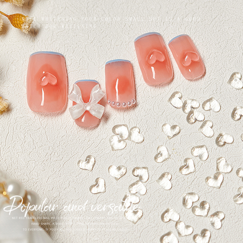100pcs of Love: Heart Nail Art Decorations for a Perfect Look