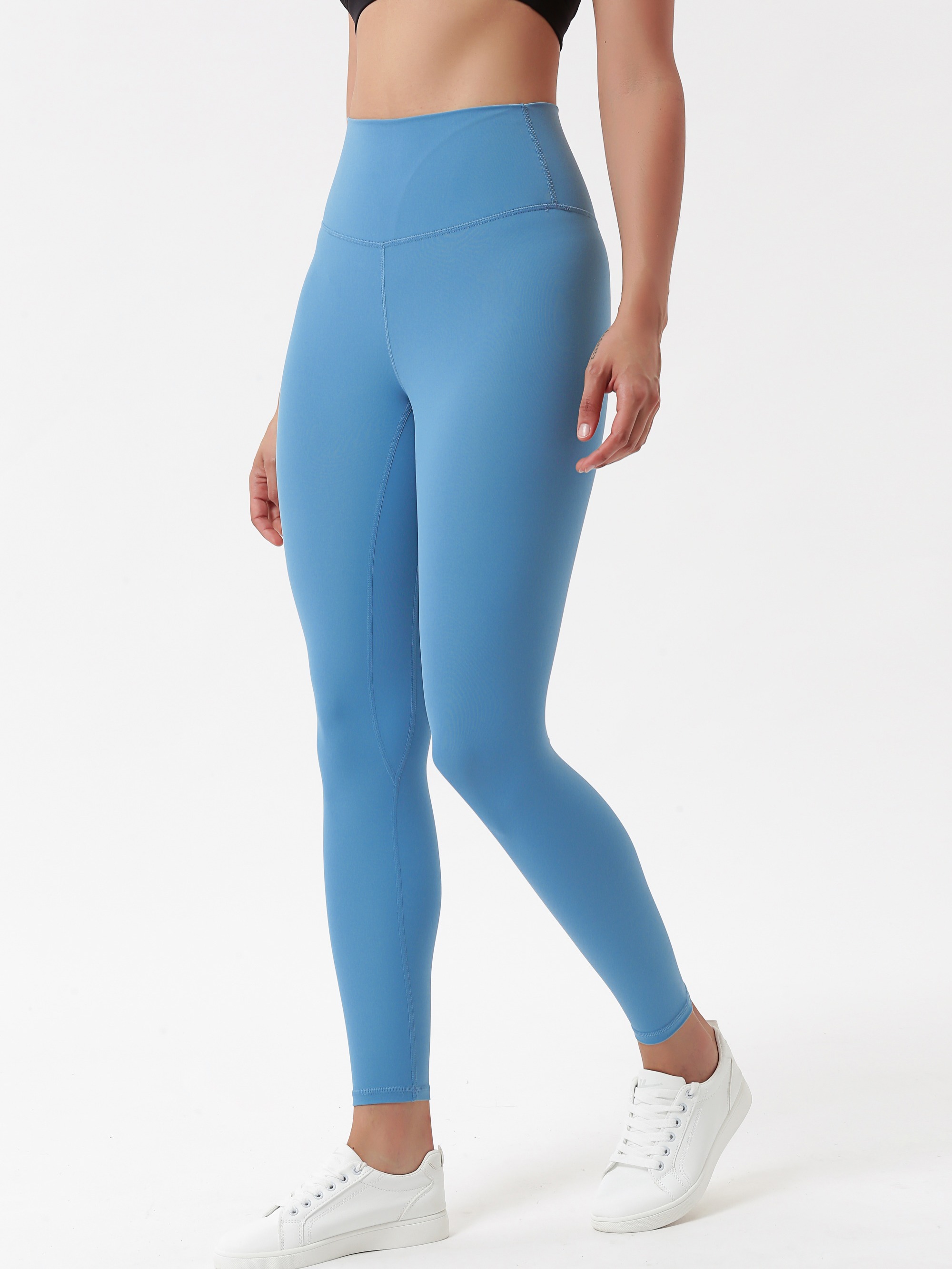 Wide Waistband Seamless Butt Lifting Yoga Pants Solid Color - Temu