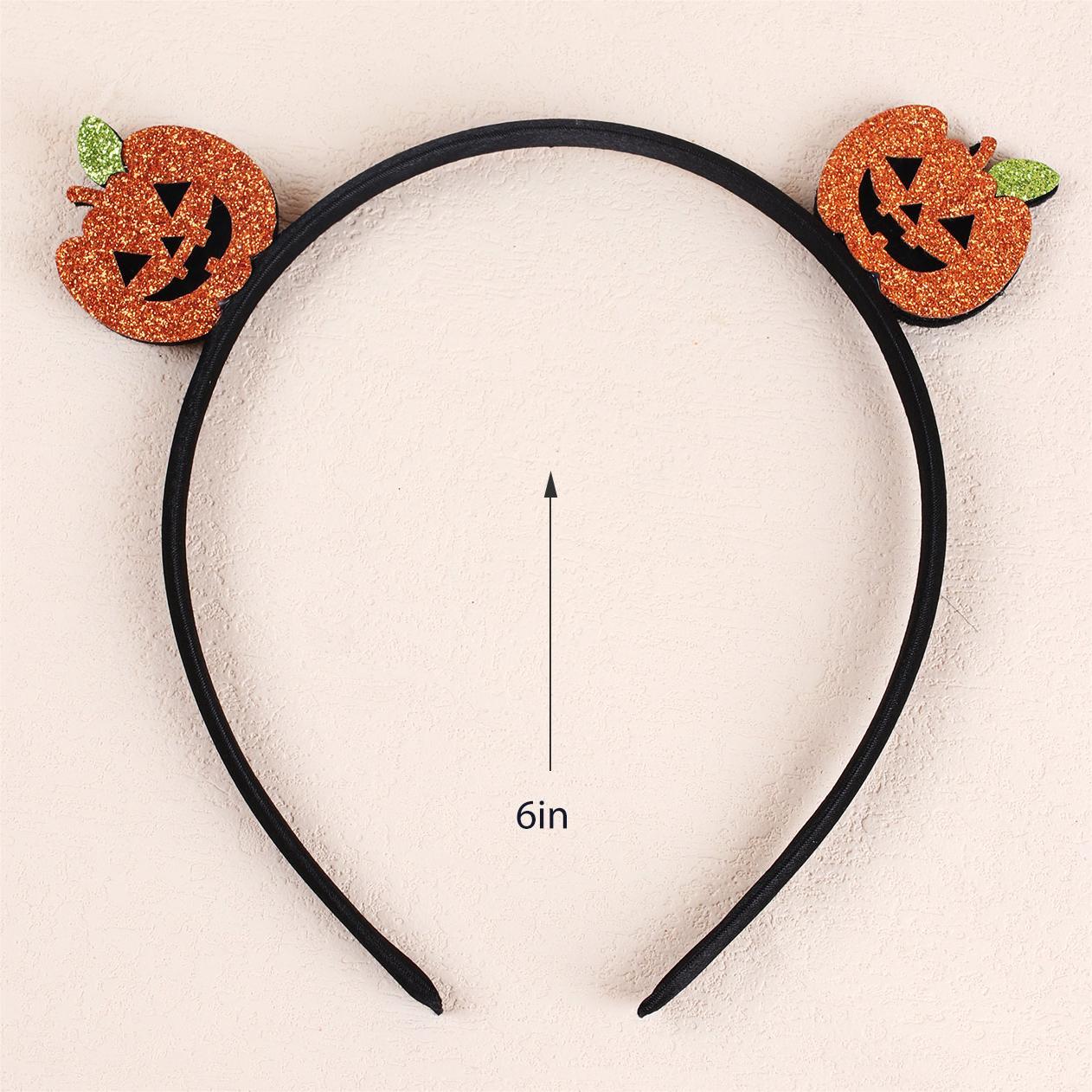 Halloween Headband Glitter Pumpkin Ghost Skull