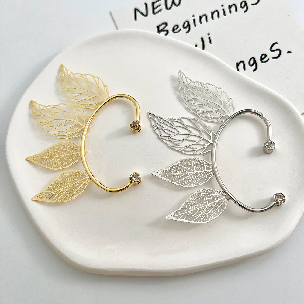 1pc New Arrival Vintage Hollow Out Flower & Leaf Design Ear Cuff Trendy  Earring