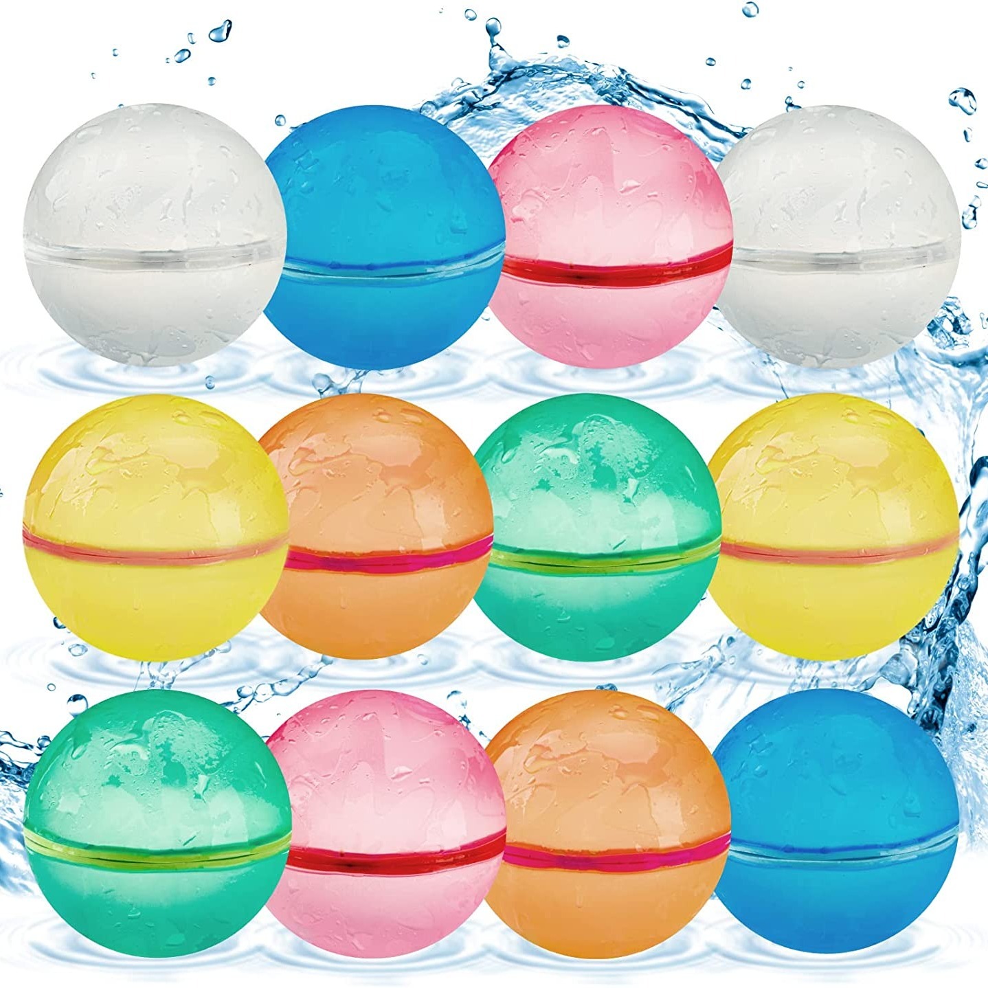 10PCS Ballons D'eau Réutilisable Rechargeable Ballon D'eau Remplissage  Rapide Auto Étanchéité Bombe D'eau Splash Boules pour Enfants Piscine -  AliExpress