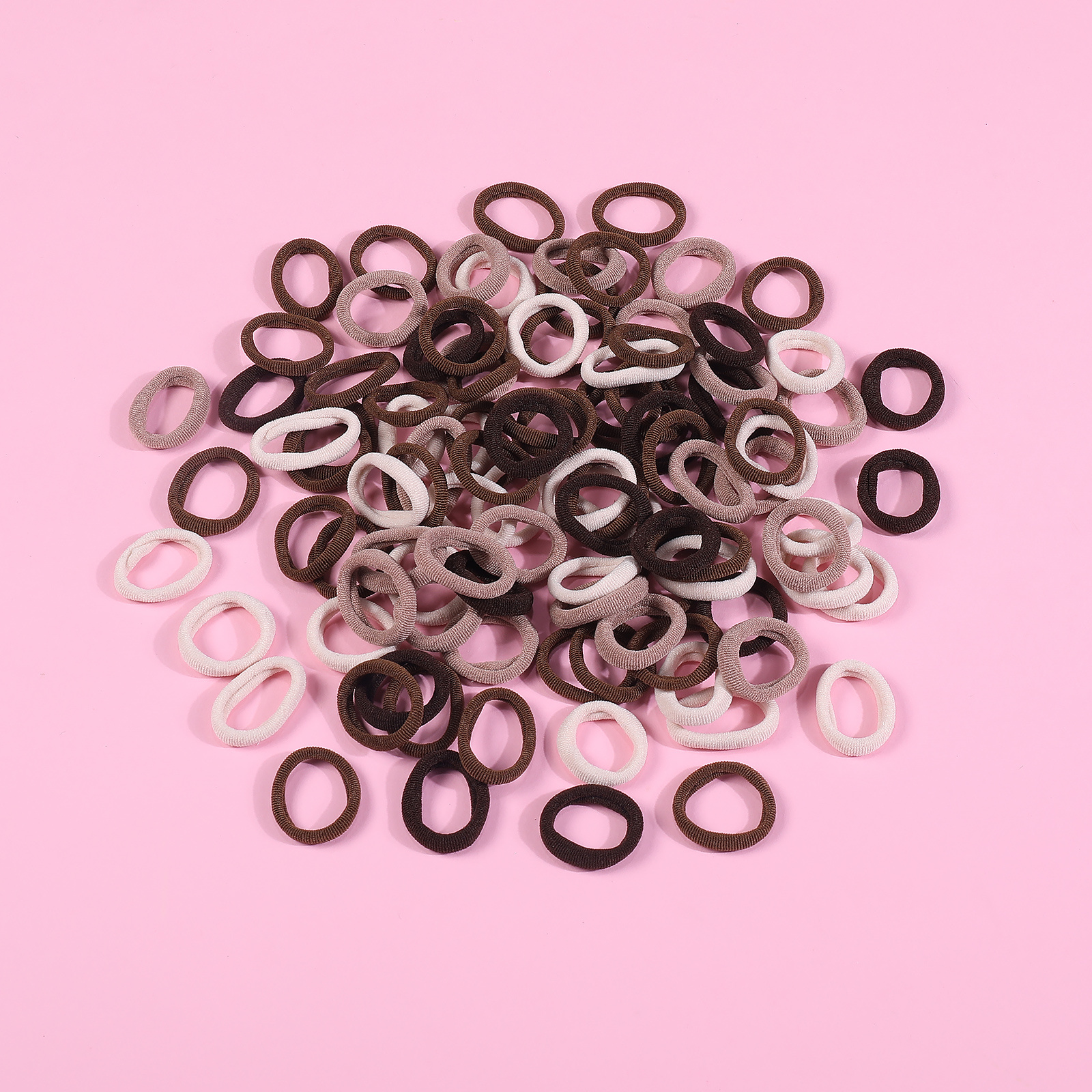 100pcs Mini Elastic Hair Bands Soft Ponytail Holders Hair Accessories