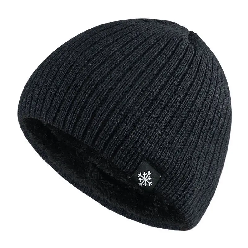 Autumn Winter Fleece Thick Knitted Thermal Blend Hat | Shop The Latest  Trends | Temu