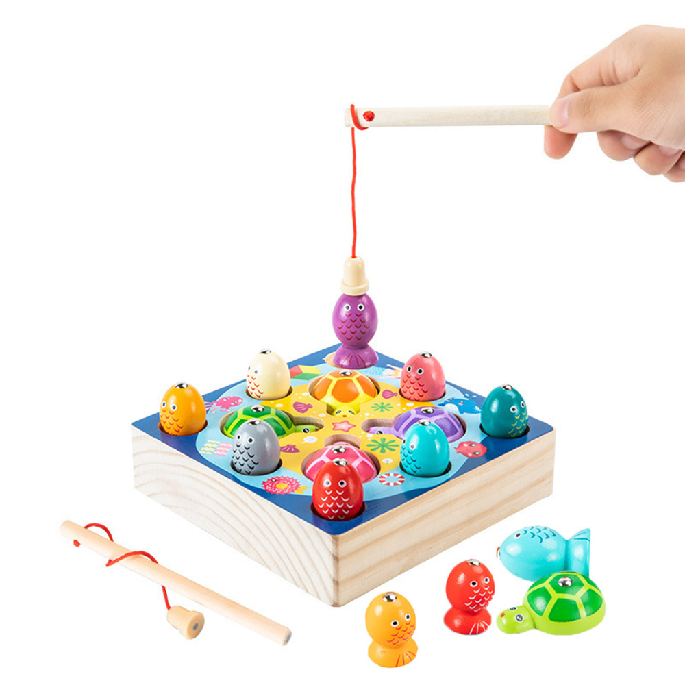 Coogam Wooden Magnetic Fishing Game Toys Games Temu - Temu New Zealand