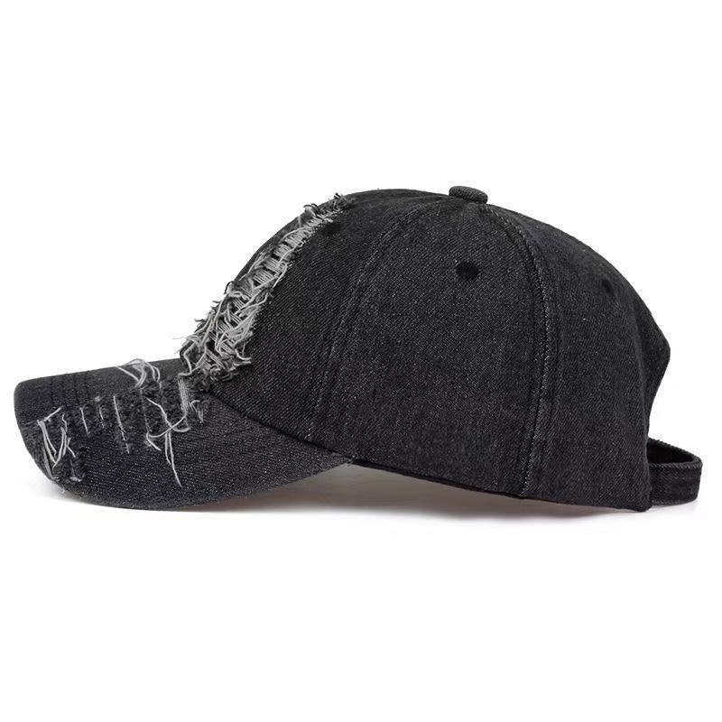 Ripped Denim Baseball Cap