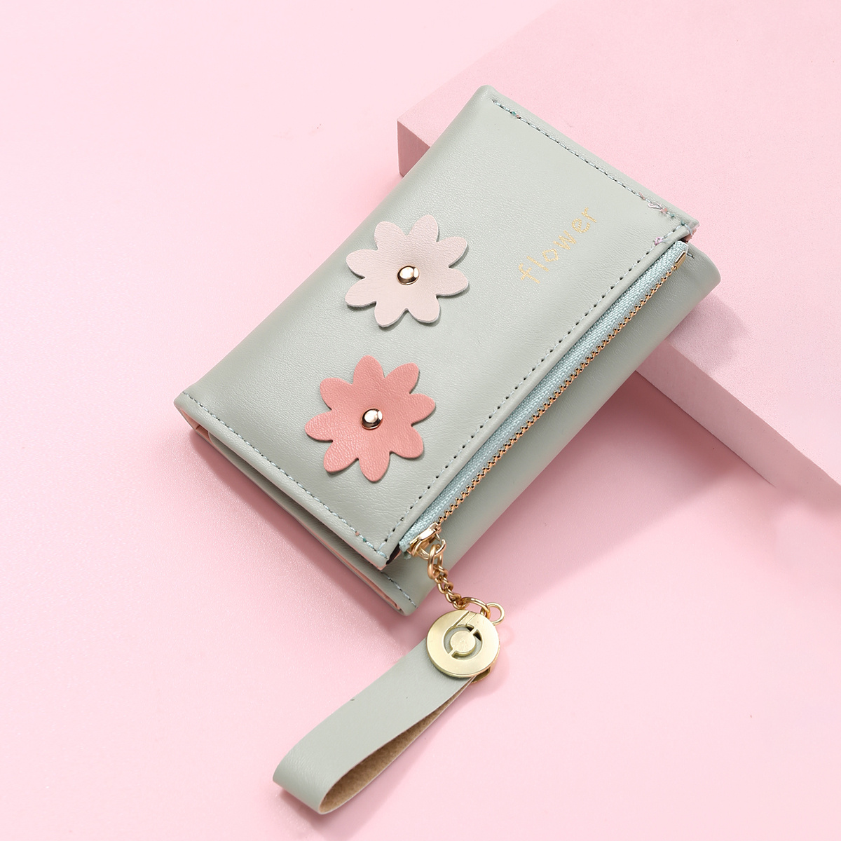 Womens Cute Flower Decor Small Wallet Tri Fold Multi Card Slot Coin Purse -  Bags & Luggage - Temu Germany
