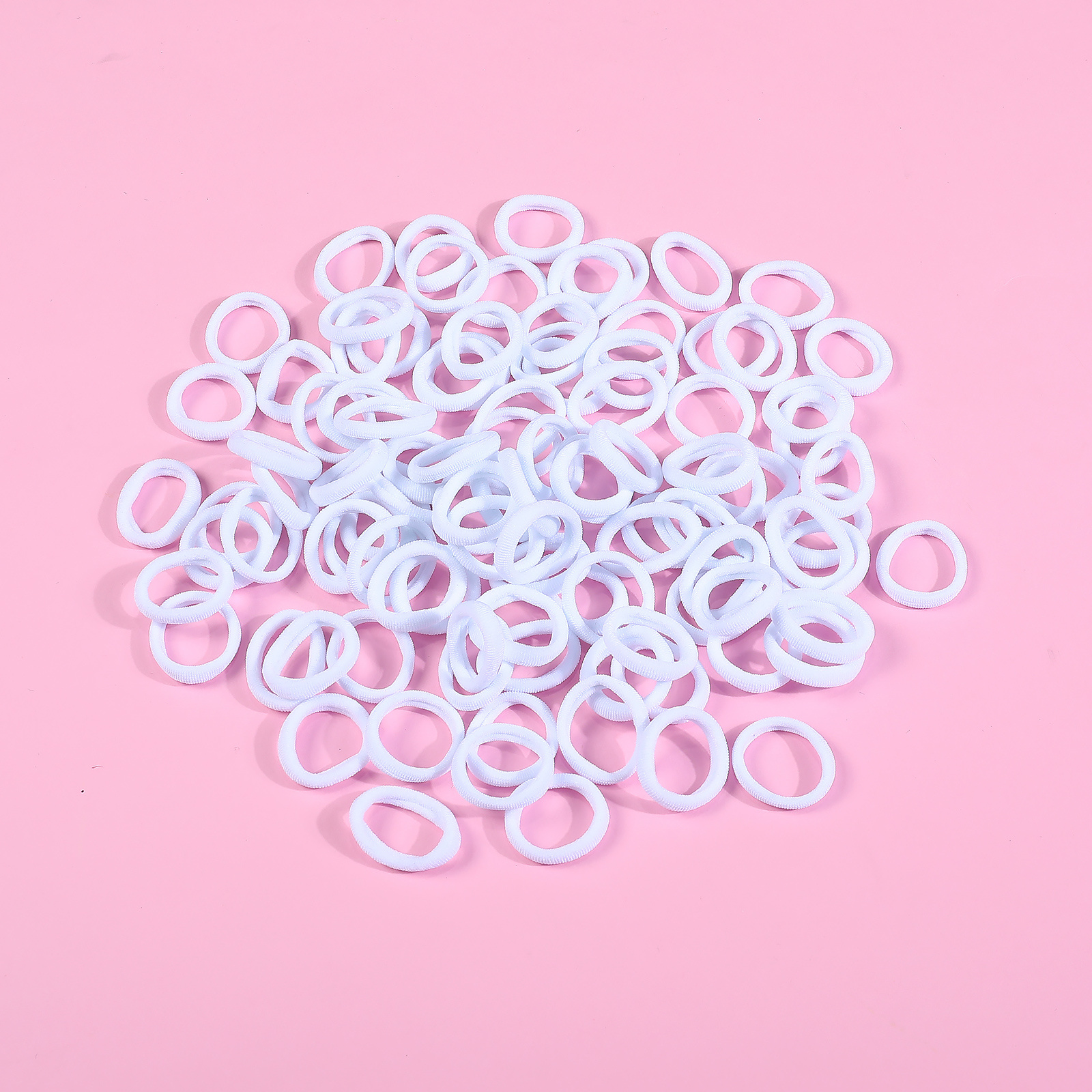 100pcs Mini Elastic Hair Bands Soft Ponytail Holders Hair Accessories