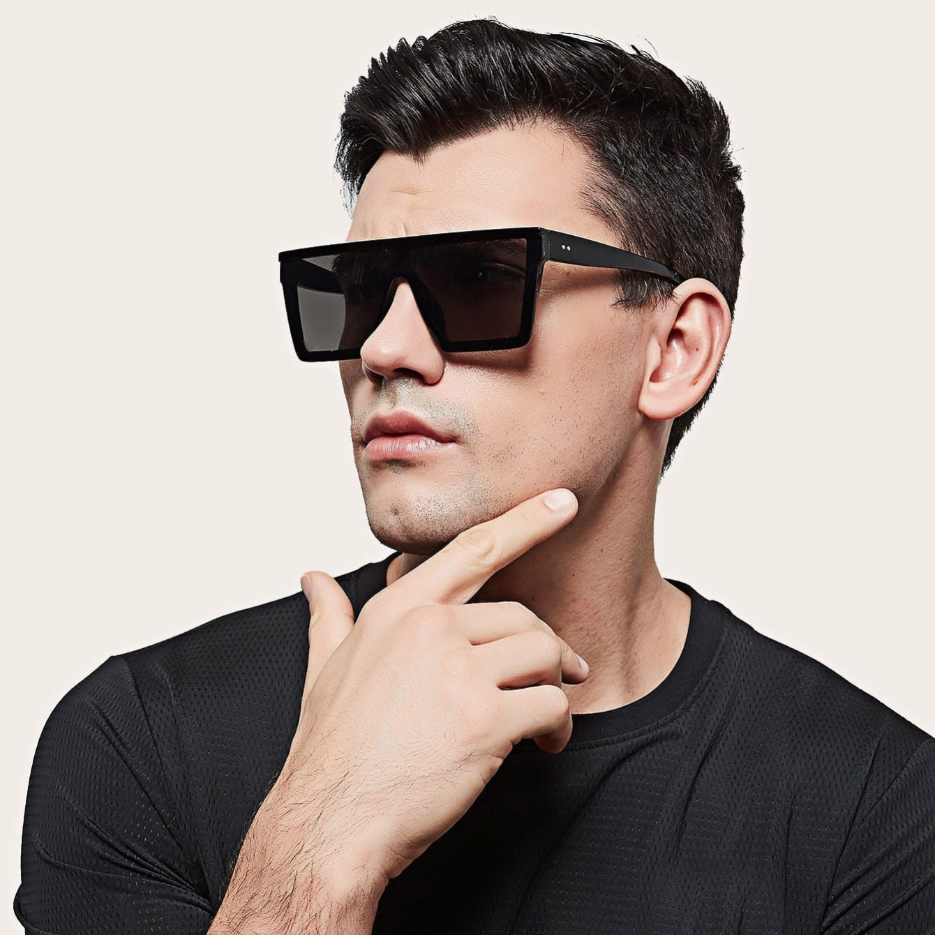 Big square best sale sunglasses mens