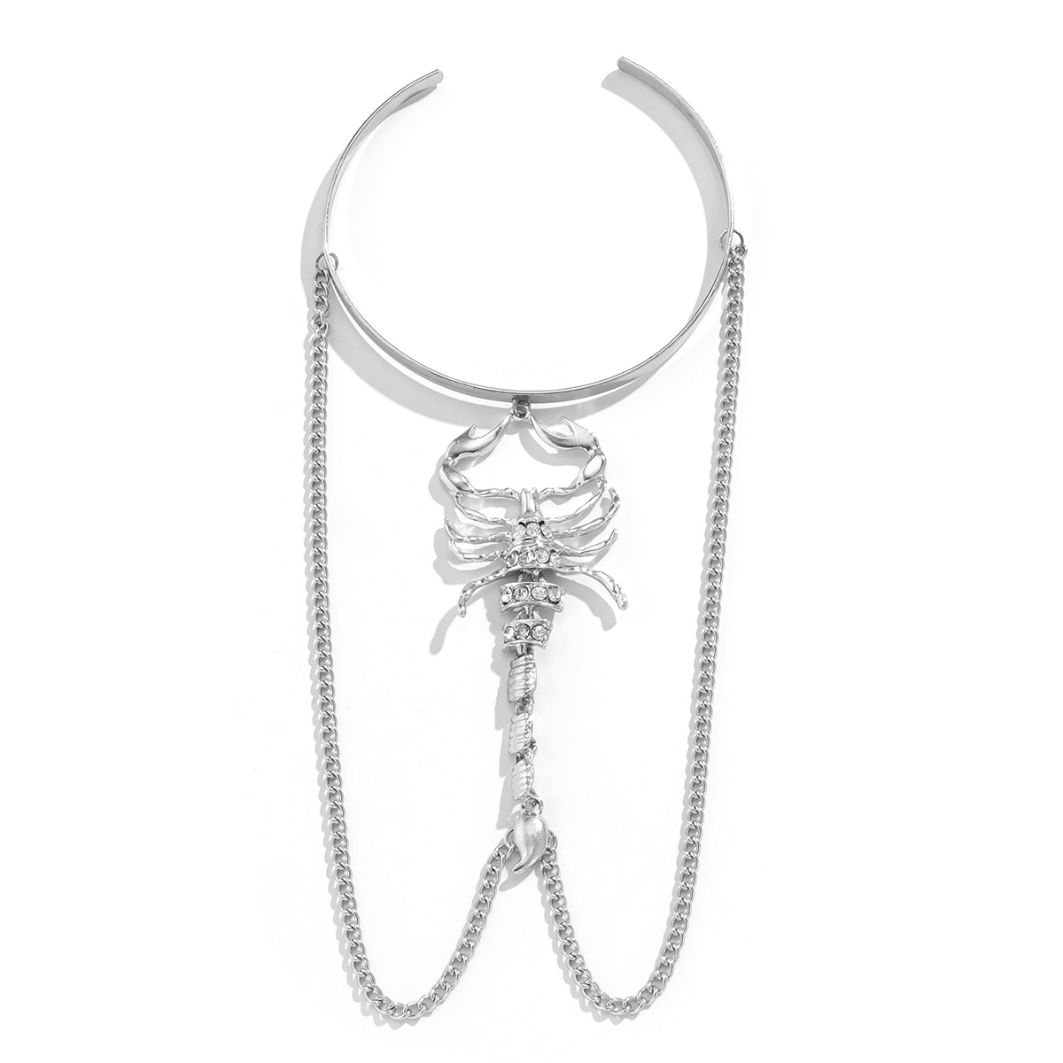 Scorpion & Chain Rhinestone Decor Arm Cuff