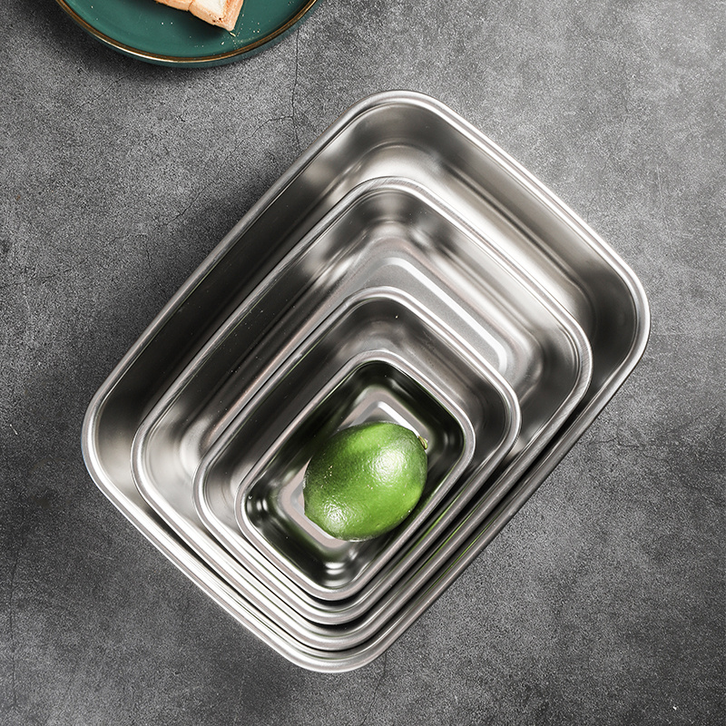 Stainless Steel Porter Plate, Kitchen Food Portion Box With Lid, Canteen  Vegetable Platter - Temu