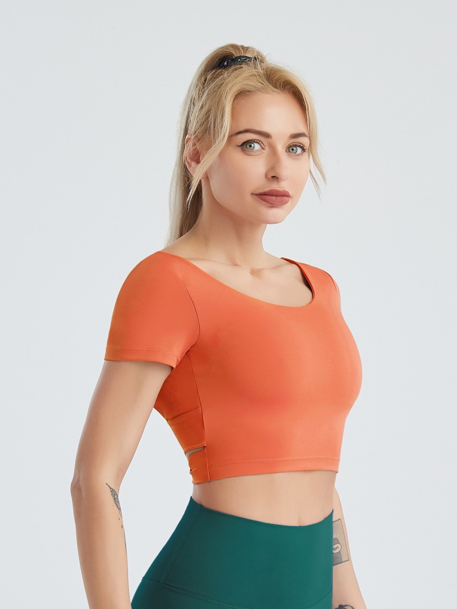 Camiseta de yoga para mujer, sexy, sin espalda, espalda abierta, para  correr, deportes, entrenamiento