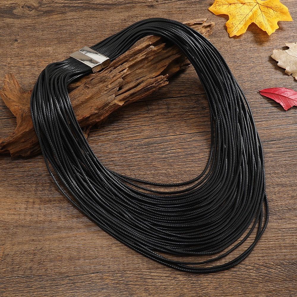Multilayer Leather Rope Necklace Vintage Punk Necklace Jewelry, Jewels,Necklace for Women,Temu