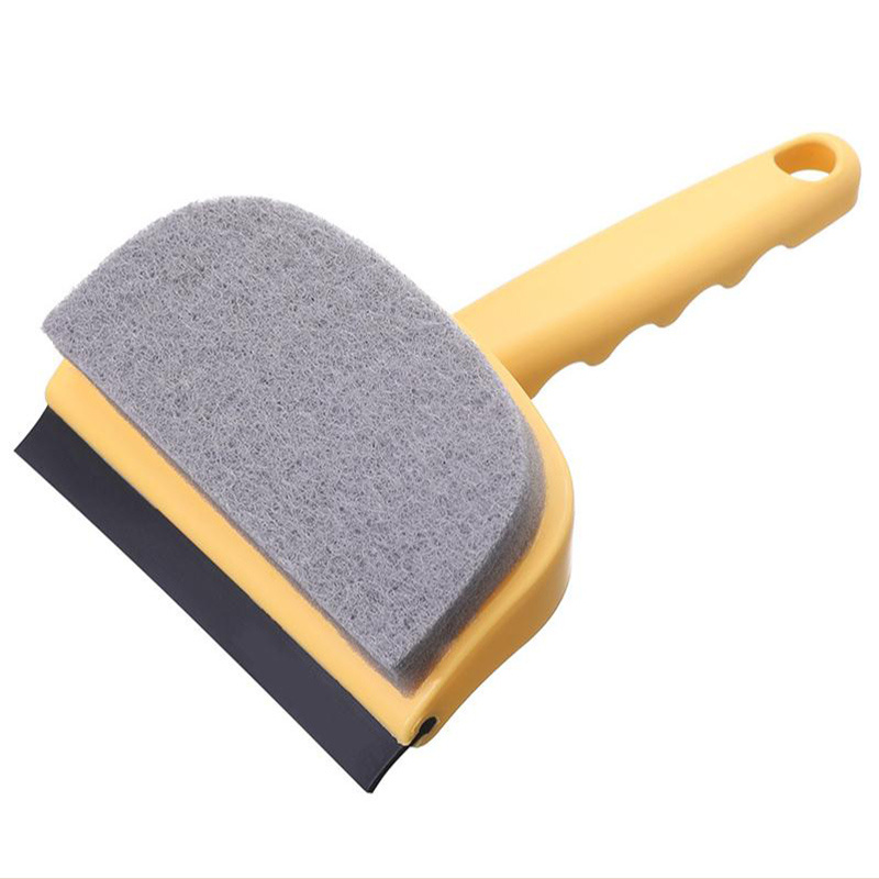 1pc 2 In 1 Multifunctional Cleaning Brush Glass Scraper Wiper