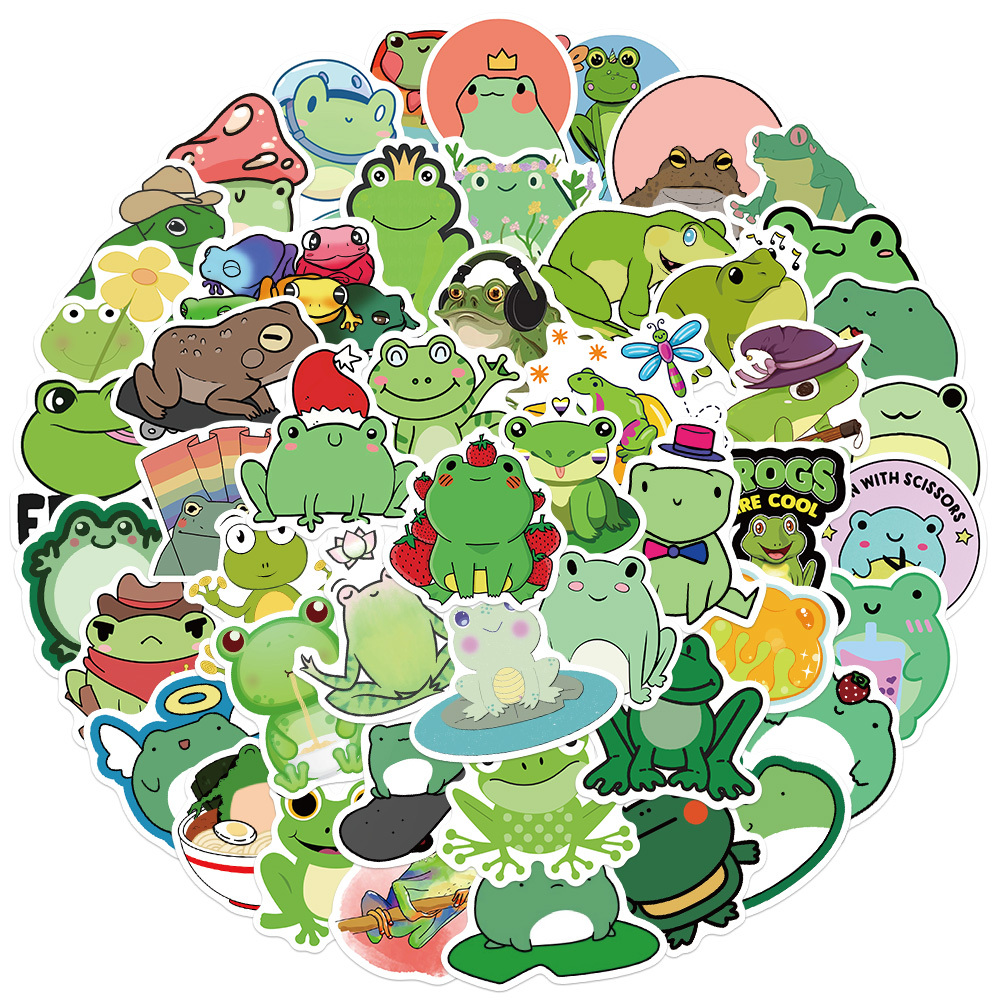 Frog Stickers Frog Buddies Sticker Pack Laptop Sticker Vinyl Sticker Deco  Stickers Cute Sticker Toad Water Bottle Stickers 