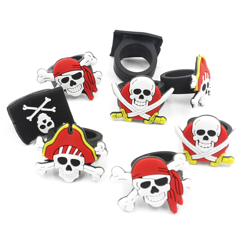 

12 Stylish Pirate Rings - Perfect For Party Favors!