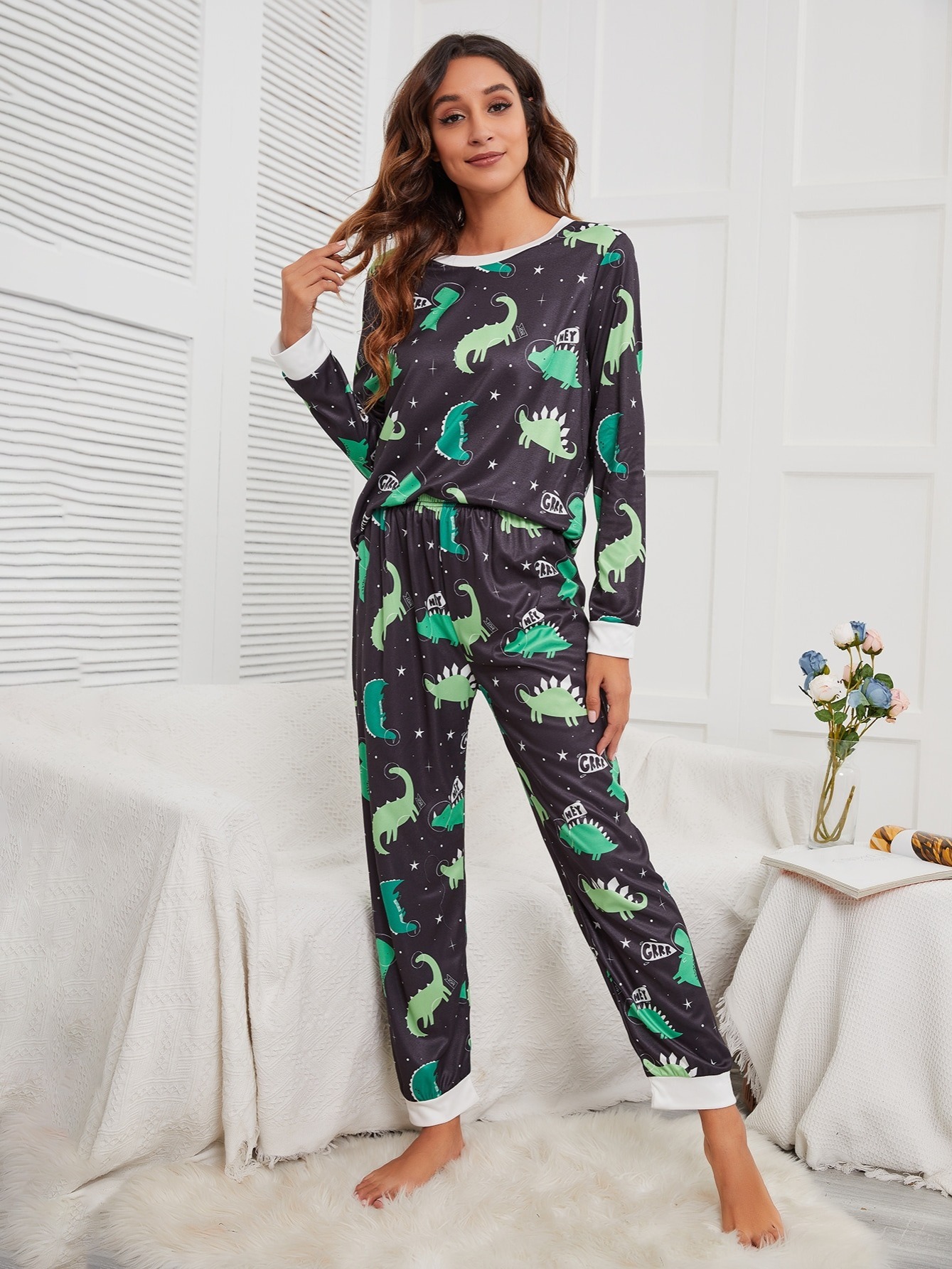 pijama  Lounge pants womens, Pajamas women, Cute sleepwear