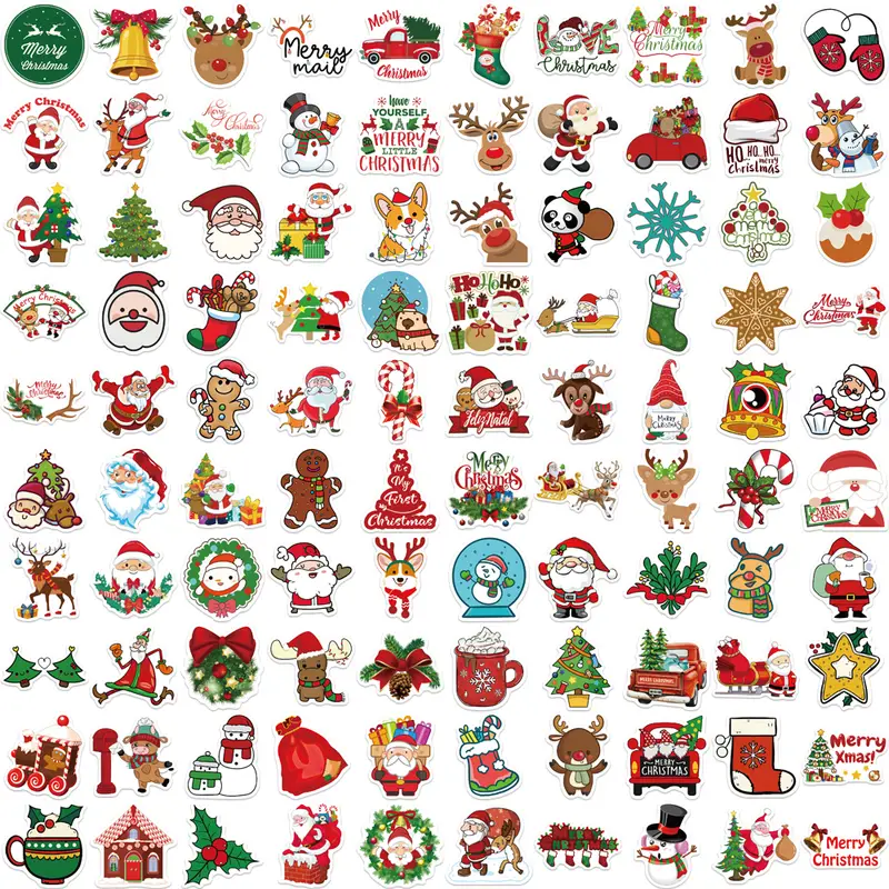 Christmas Stickers: Santa Claus Gifts For Diy Decoration - Temu