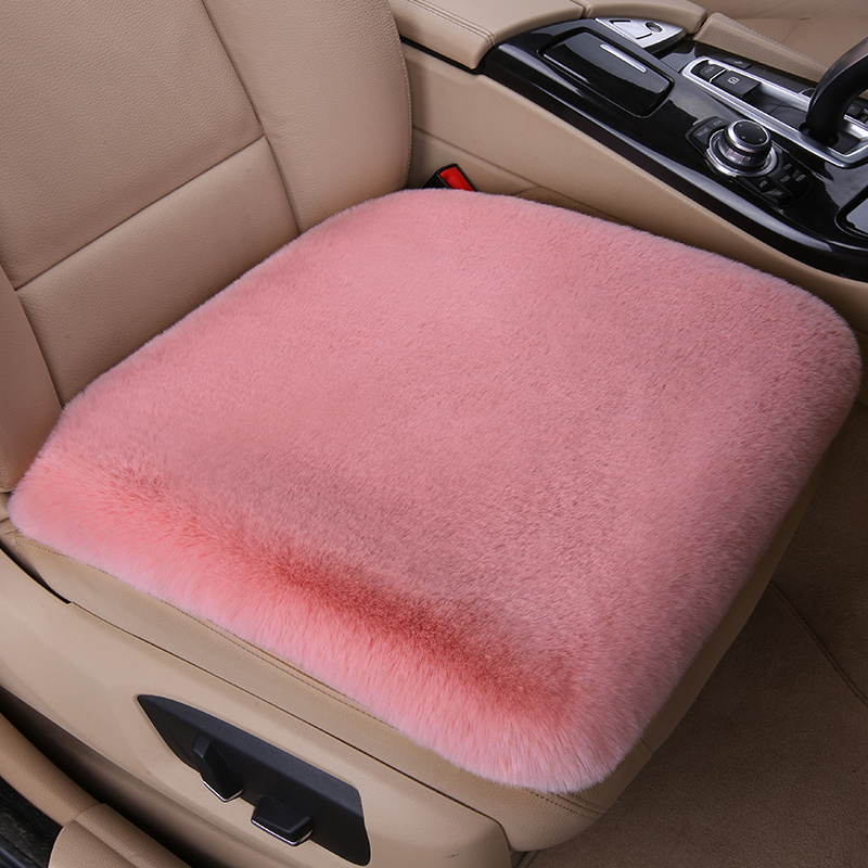 Car Seat Cushion Winter Plush Single Piece Car Interior Seat - Temu