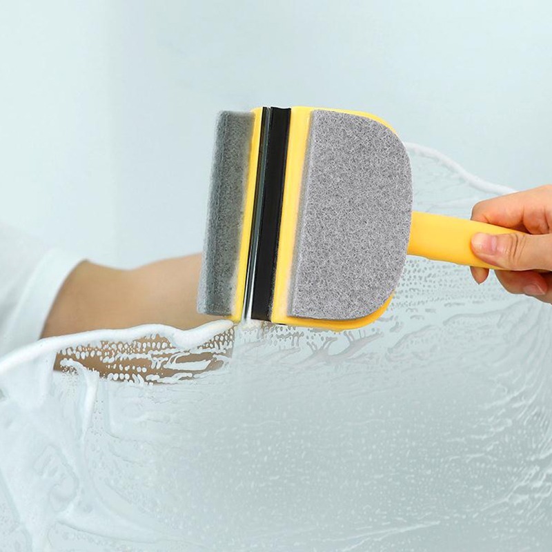 1pc 2 In 1 Multifunctional Cleaning Brush Glass Scraper Wiper