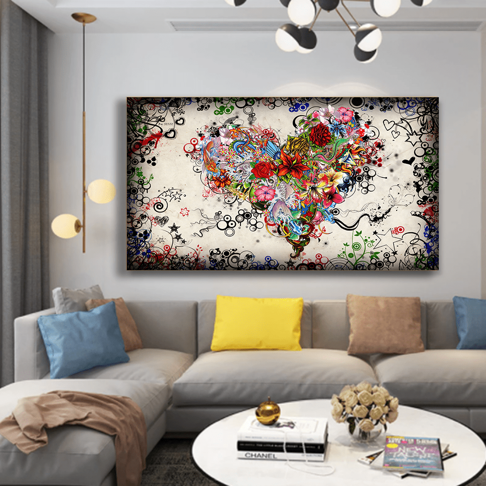 Canvas Poster, Modern Abstract Colorful Graffiti Wall Art Decor, For Living  Room Decor, Bedroom Wall Decor, Office Kitchen Wall Decor, No Frame, - Temu
