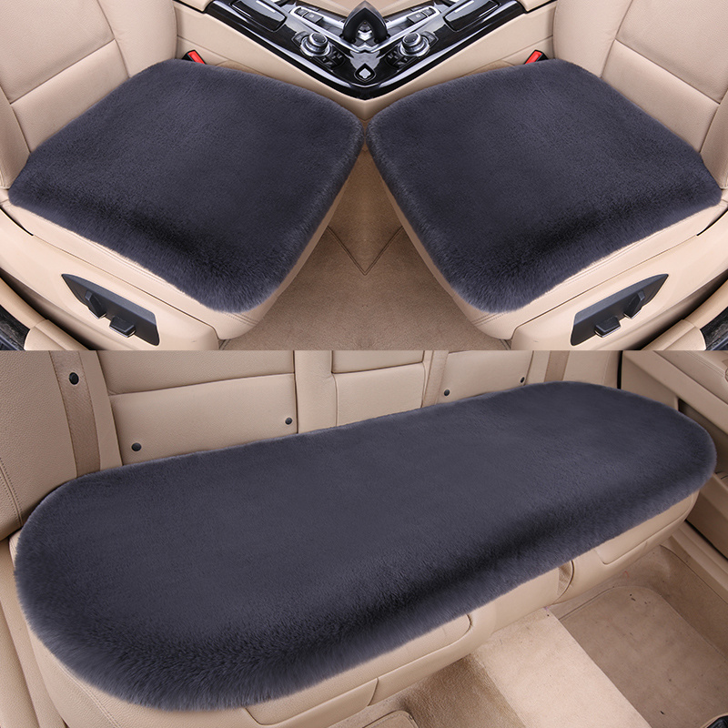 Car Seat Cushions Winter Plush And Warm Thick Square - Temu