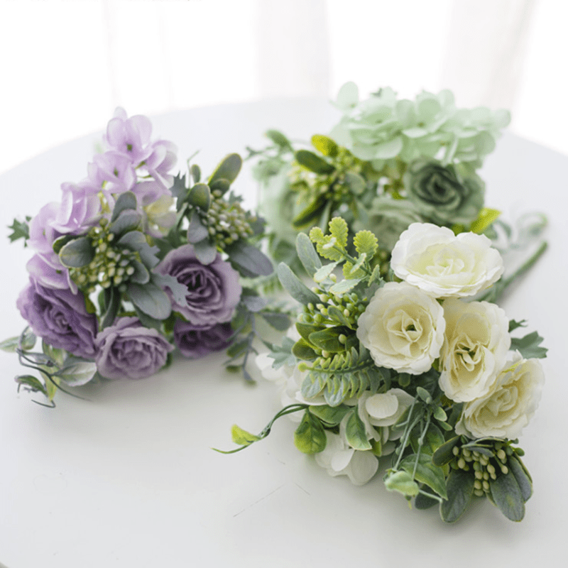 ABOOFAN 150 Pcs Simulated Three-Pointed Flower Glass Flowers with Stems  Wedding Bouquet Fake Vase Flower Rhinestone Trim Fake Wedding Flowers  Bridal