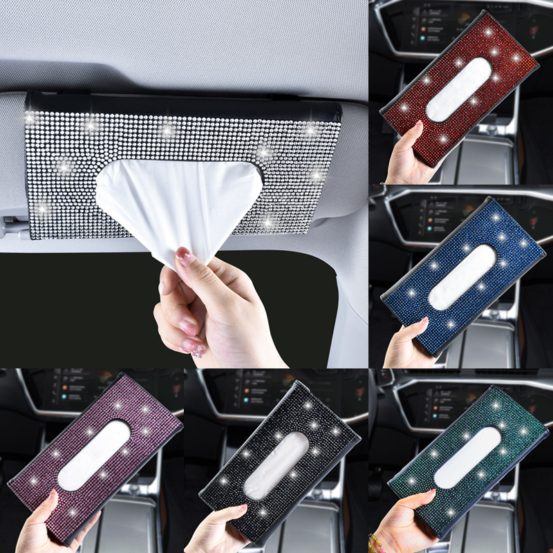 Car Tissue Box Camellia Car Paper Bag Car Hanging Buckle Sun Visor Paper  Drawer - Automotive - Temu