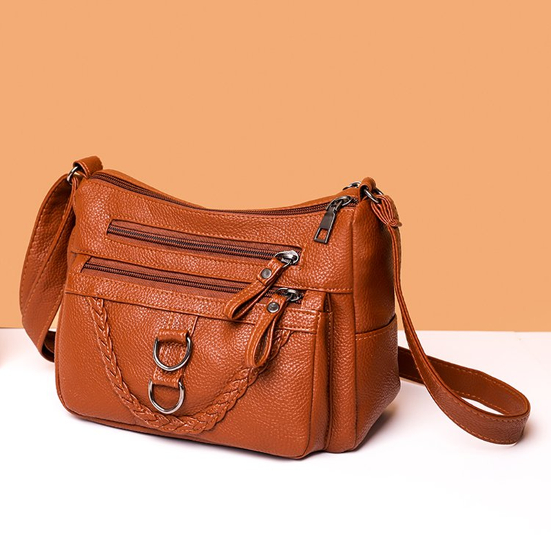 Solid Color Zipper Shoulder Bag With Little Pouch Stitching Detail Stylish Crossbody  Bag Adjustable Wide Strap Faux Leather Stain Resistant Versatile Shoulder  Bag - Bags & Luggage - Temu Austria