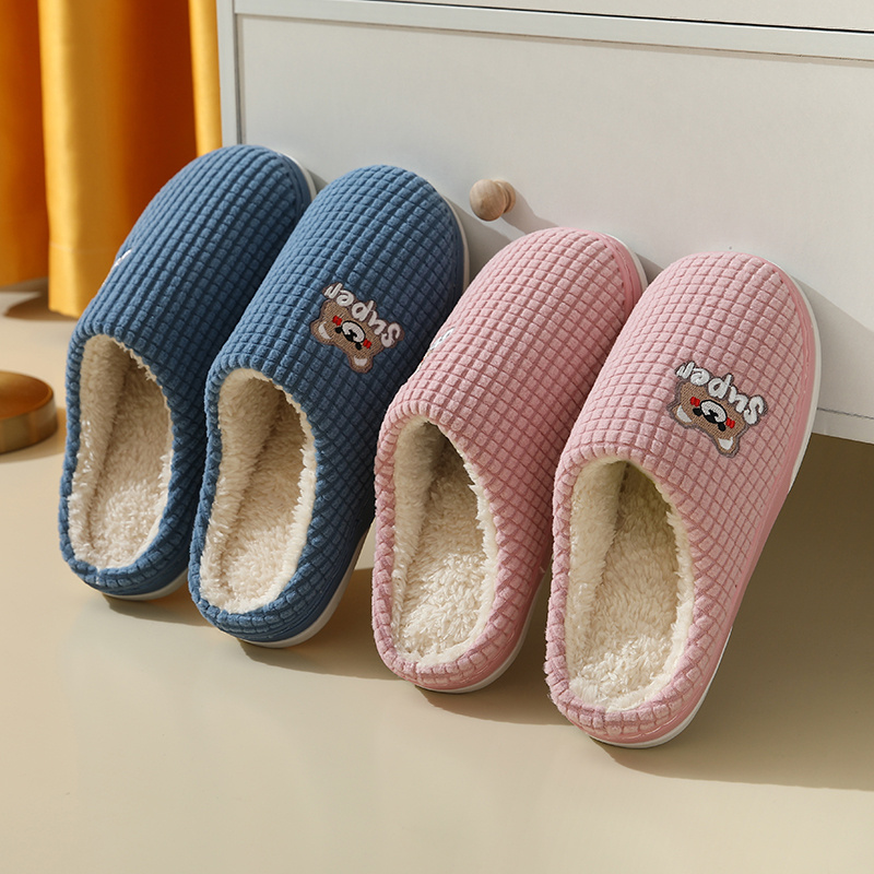 NineCiFun Women's Slip on Fuzzy Slippers Outdoor House Slippers Cotton