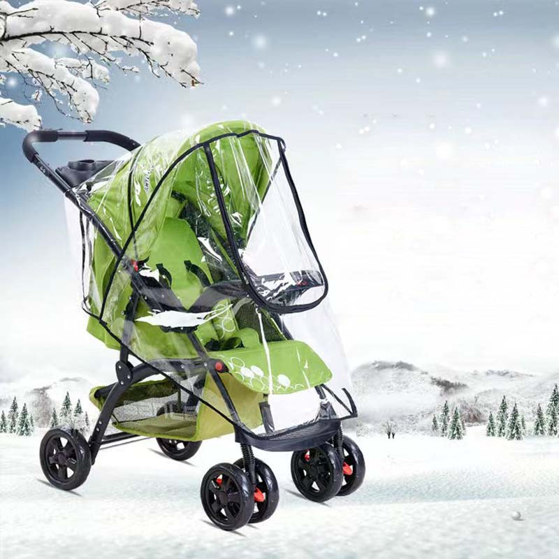 Baby Car Seat Rain Cover Food Grade EVA Stroller Weather Shield Waterproof  Windproof Breathable Clear Raincoat Windscreen