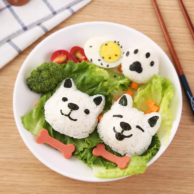 4 Pezzi, Stampi Per Onigiri A Forma Di Animali Cartoon, Stampi Per Palline  Di Riso In