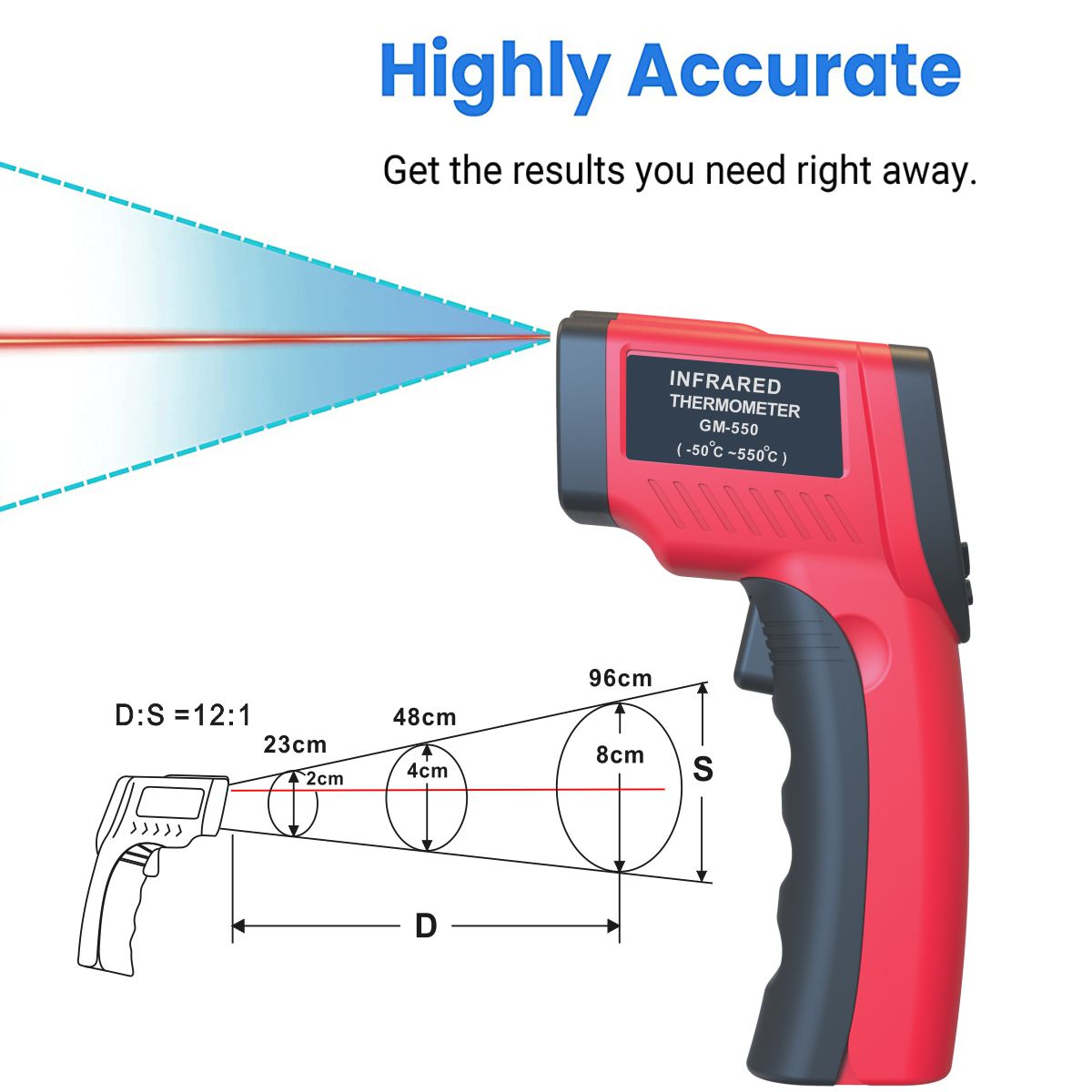 Accurate Temperature Measurement For Cooking, Grilling, And More - Infrared Thermometer  Gun (-58°f To 1022°f) - Temu