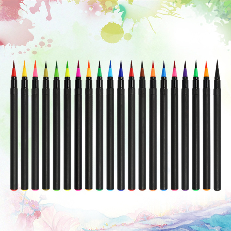20 Color Painting Soft Brush Pen Watercolor Markers Pen Set Soft Flexible  Tip for Adult Coloring Books,Manga,Comic,Calligraphy