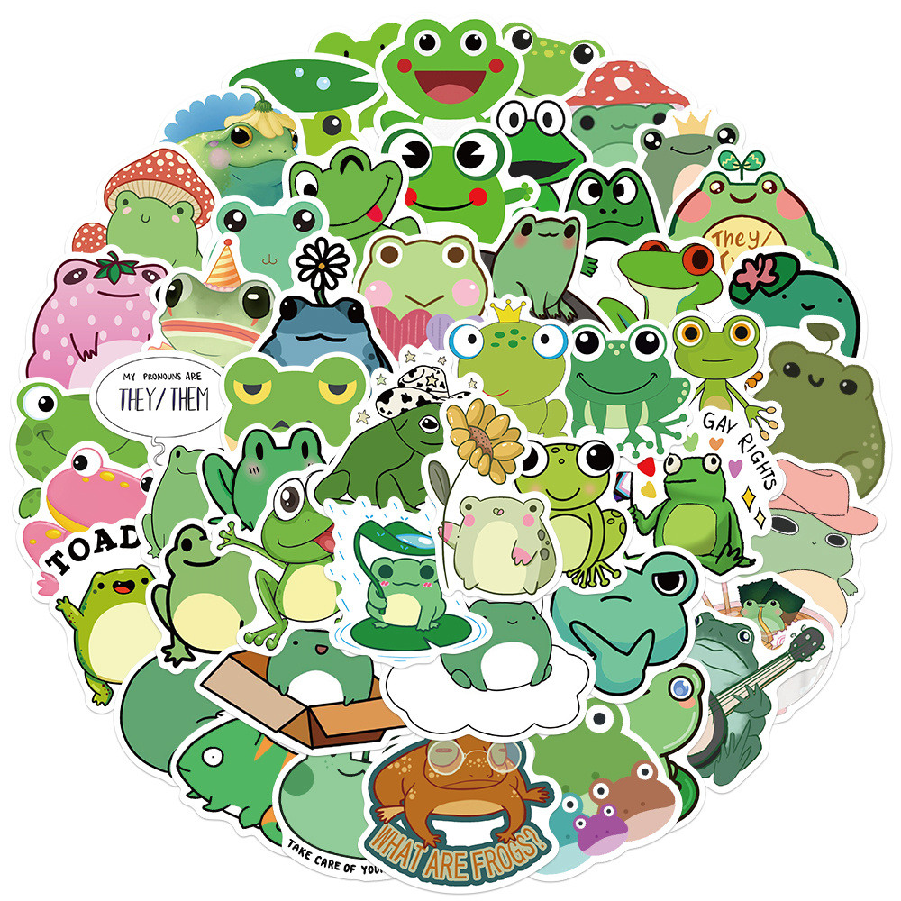 Frog Mini Stickers Cute Aesthetic Vinyl Waterproof Sticker - Temu