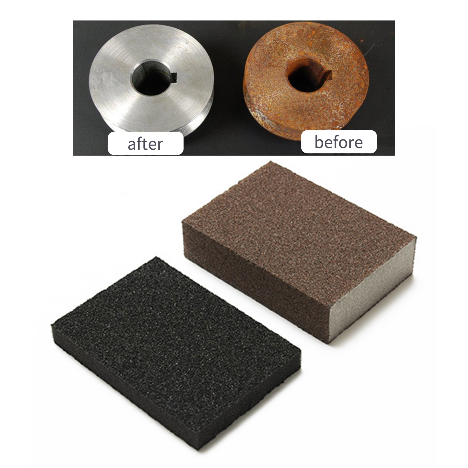 Silicon Carbide Sponge Cleaning Brush Emery Rust Removing For Industrial, Abrasive, Rust Removal 