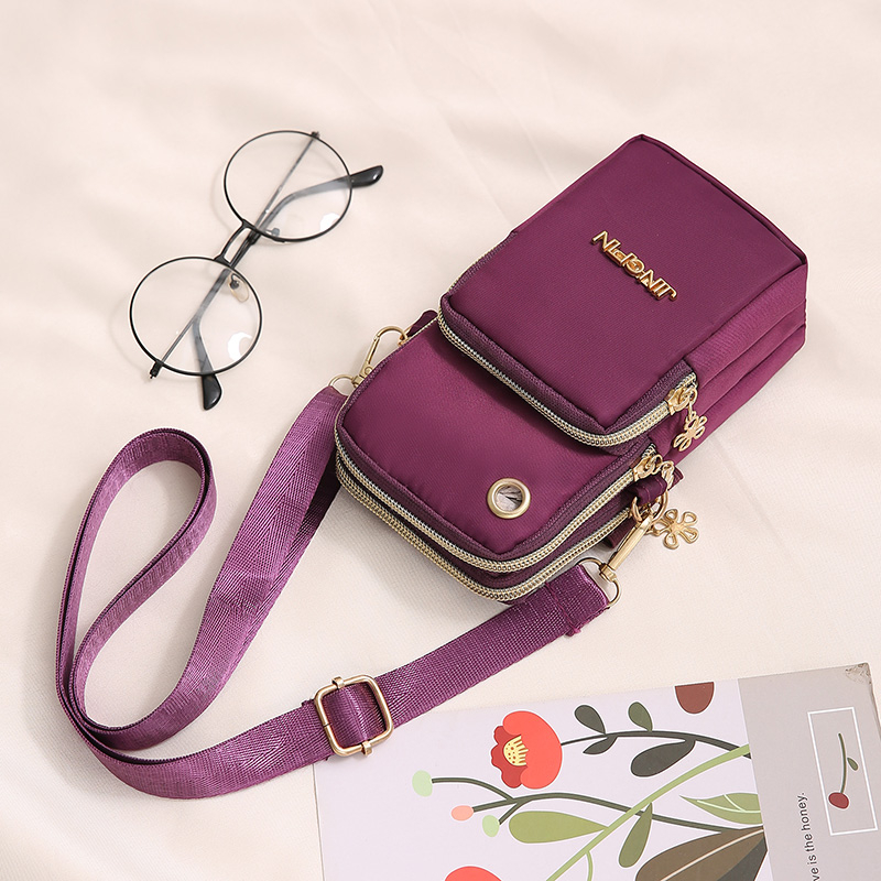 Women s Nylon Crossbody Bag Mini Metal Decor Pocket Front Temu