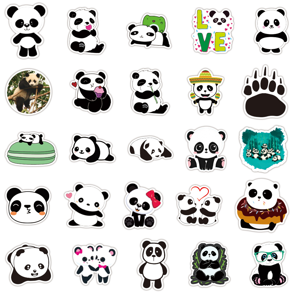 Panda Stickers Cartoon Cute Animal Waterproof Self adhesive - Temu