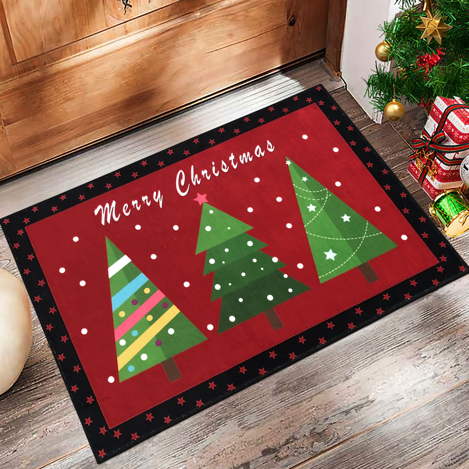 Christmas Beautiful Anti slip Floor Mat Xmas Party Door - Temu